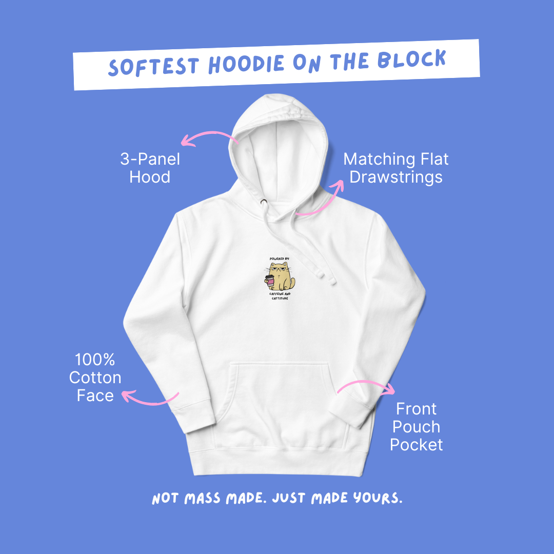 Caffeine and Cattitude Hoodie